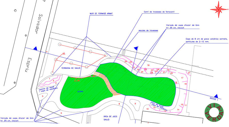 Ajuntament Maçanet de la Selva. Urbanització zona verda Can Cinto