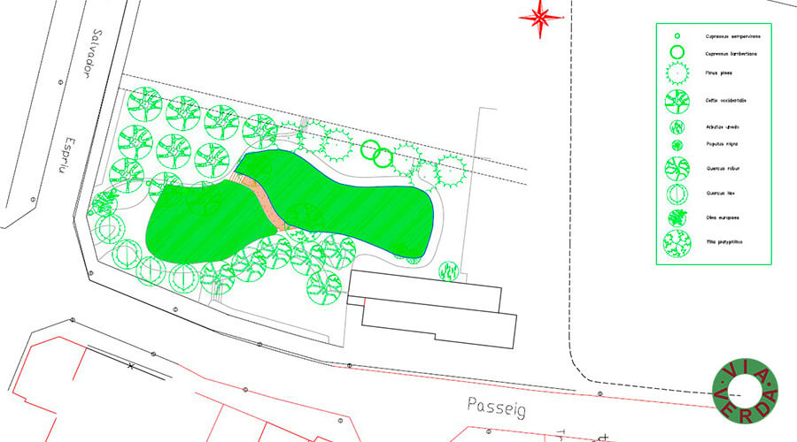 Ajuntament Maçanet de la Selva. Urbanització zona verda Can Cinto