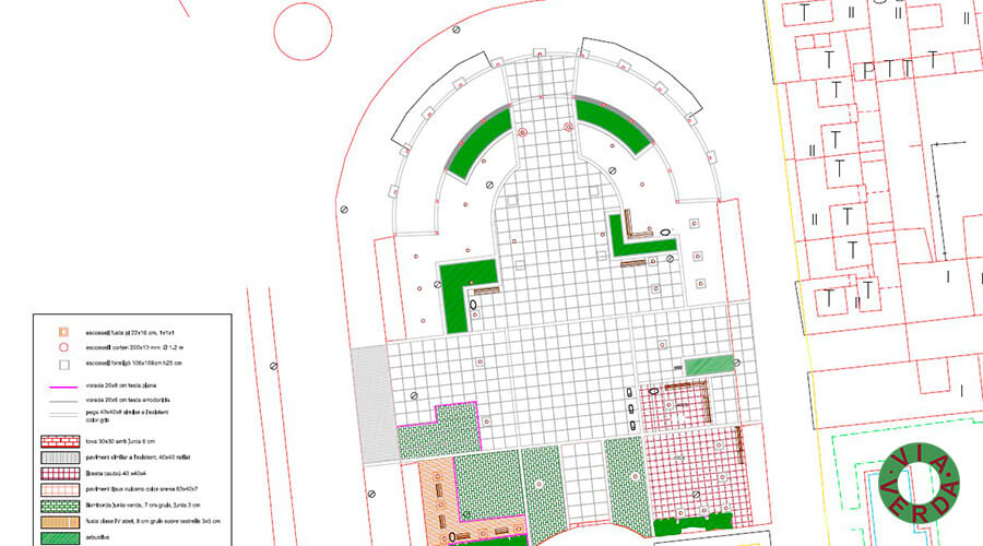 Ajuntament de Pals. Urbanització Plaça, jardineria, reg, drenatges